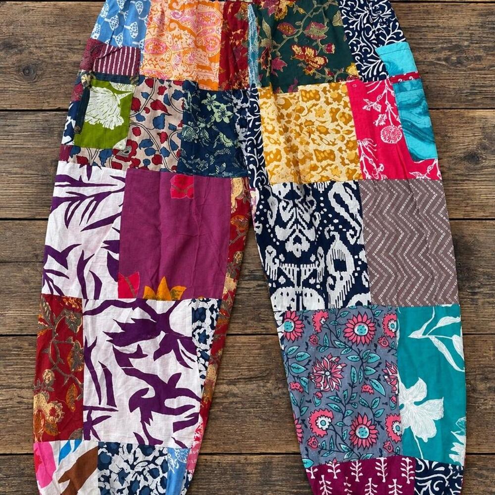 Colorful rhea patchwork jogger pants - Picture 2 of 8